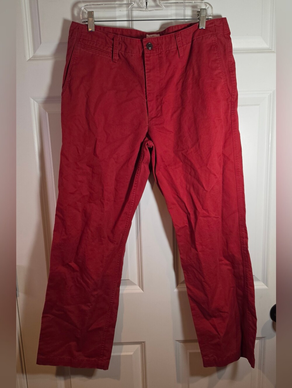 Dockers Men's Red Cotton Chino Pants Size 34 X 30